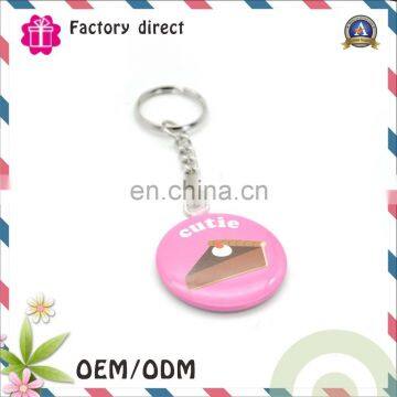 Tin Plate Button Key Chain Metal Key Chain photo-2