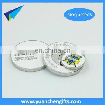 wholesale 2side golf magnetic soft enamel ball marker 40mm