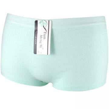 Yun Meng Ni Sexy Underwear Breathable Cotton Boyshort Plain Color Women Panties Hipsiter Lingerie photo-5