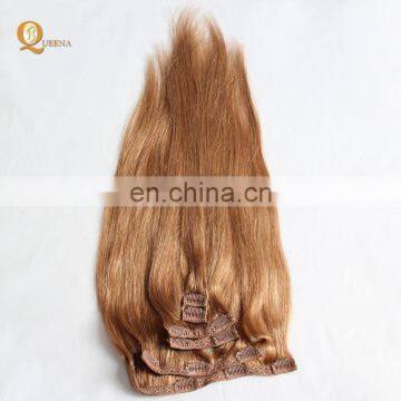 Factory Direct OEM 120 160 220 260grams Set Double Drawn Clip in Hair Extension Full Head Set photo-5