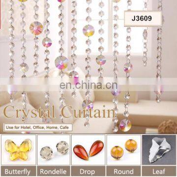 high quality crystal beads make for water decoration for wedding crystal curtain