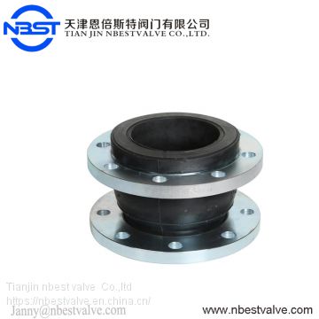 DN32 EPDM Vulcanized Single Sphere Expansion Rubber Joint With Flange