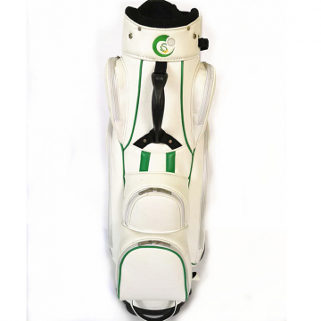 Custom White PU Leather Golf Cart Bag