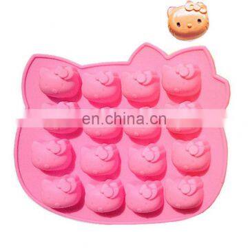 16 even non-stick silicone mold with cat shape for cake and handmade soap