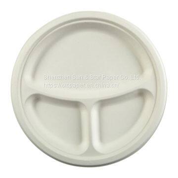 Compostable Plates: Disposable Heavy Molded Fiber Plate - SS-SPL811