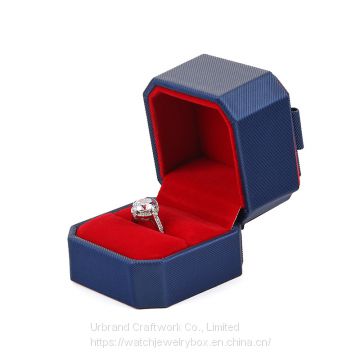 Luxury High Quality PU Leather Jewelry Earing Ring Box For Engagement Or Wedding Gift