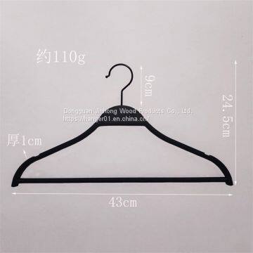 Super Long Black Plastic Hanger Set Factory Nice Anti-slip Pants Rack for Garment Store photo-3
