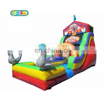 high quality commercial colorful inflatable circus doop bouncy slide with blower for sale