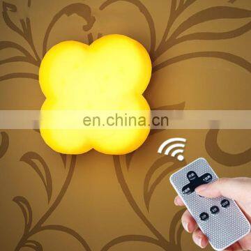 Fashion Clover 3 Color Changing Remote Control Light Smart Led Wall PIR Night Light photo-6