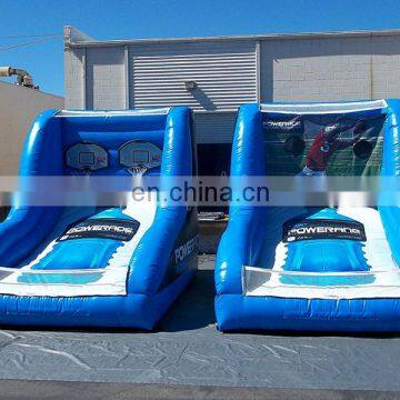Blue Inflatable Basketball Hoop Play Center Fun Basketball Game Court For Sale