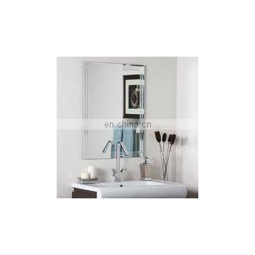 Frameless Decorative Wall Mounted Beveled Edge Clear Silver Mirror