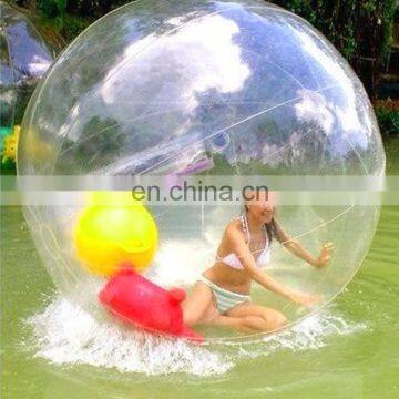 Cheap TPU/PVC water walking ball inflatable running water transparent bubble roller ball for kids/adult