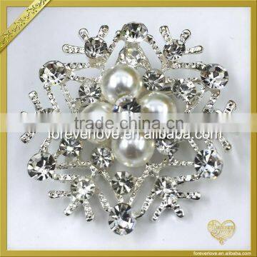 Wholesale Pearl Embellishment Rhinestone Brooch Bouquet Small Brooches FB-035 photo-2
