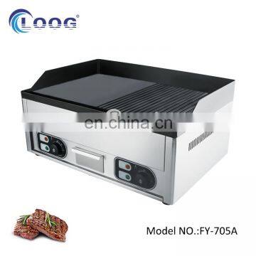 Goodloog Commercial Kitchen Equipment Grooved &Flat Teppanyaki Griddle Plate Stainless Steel Electric Induction Griddle photo-5