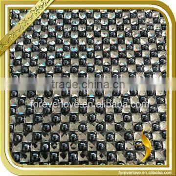 2016 hotfix diamante rhinestone sheets adhesive crystal mesh FRM-198