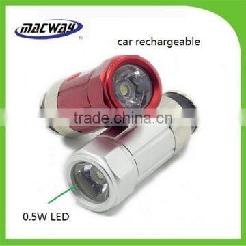 0.5W Car Rechargeable LED Flashlight