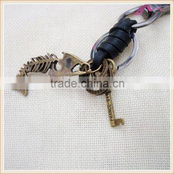 Vintage Punk Fish Braided Rope Keychain For Multiple Keys photo-2