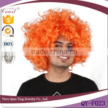 cheap orange color wholesale fans afro wigs for sale