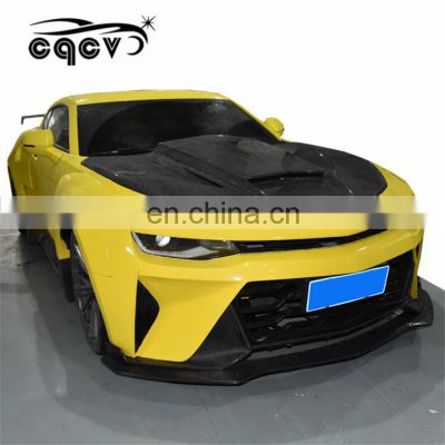 2017 body kit for Chevrolet Camaro in CQCV style front bumper rear bumper side skirts wide fender hood wing spoiler exhaust