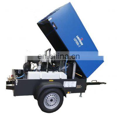 Liutech LUY050-7 portable air compressor 7bar diesel engine powered pneumatic pick air compressor