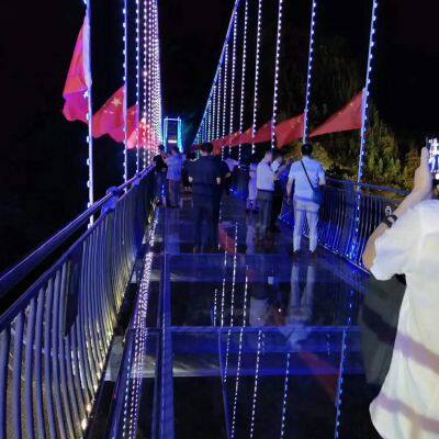 Hanging Rope Bridge Outdoor Play Equipment Park Facilities Glass Bridge