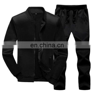 Manufacturer customized men's plus size spring and autumn casual sports suit stand collar fashion 2-piece jogging suit