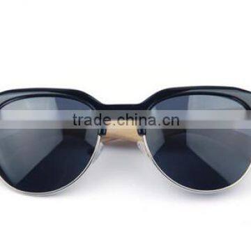 Made by Hand Wood Temple Semi Rimless Half Frame Rimmed Polarized Sungalsses photo-6