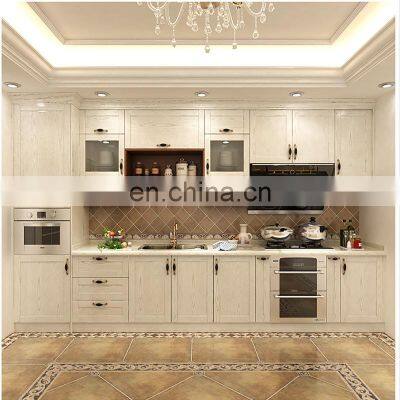 Popular Classic Pantry Cabinet Solid Wood Kitchen Furniture Shaker Style Cherry Wood Kitchen Cabinets