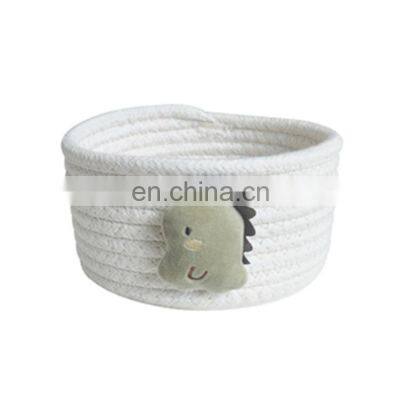 qingdao vitalucks white decorative cotton rope basket creative home storage baskets