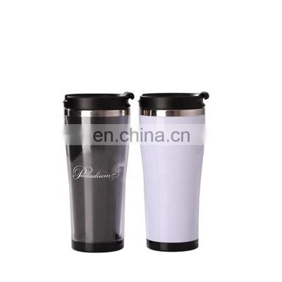 Custom Double Wall Steel 450ml Coffee Insulated Mug Paper Insert