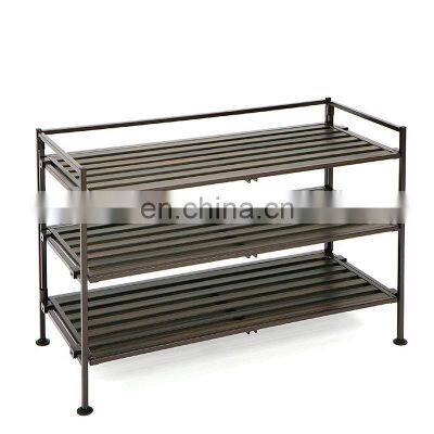 3 Layer Modern Mens Custom High Heels Organizer Holder Store Storage Stand Shoes Display Rack photo-3