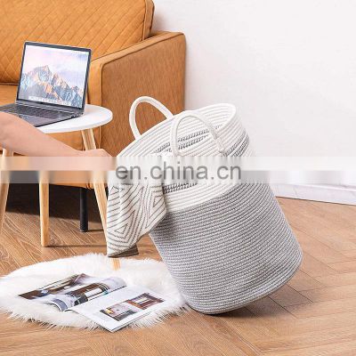 Affordable Rope Luxury Clothes Custom Cotton Storage Foldable Laundry Bags Baskets