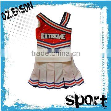 OEM custom fashion design cute sleeveless kids cheerleading uniform