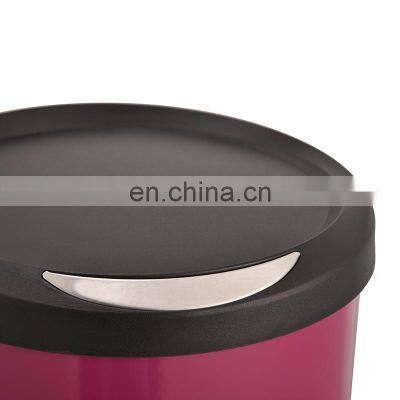 Уникально спроектированная мусорка для ванной комнаты, пластиковая, с тонкой крышкой, круглая, с порошковым покрытием, педальная photo-4