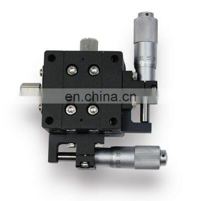 XY40-R-30 40*40mm XY Axis Manual Displacement Platform Cross Roller Guide Precise Sliding Table