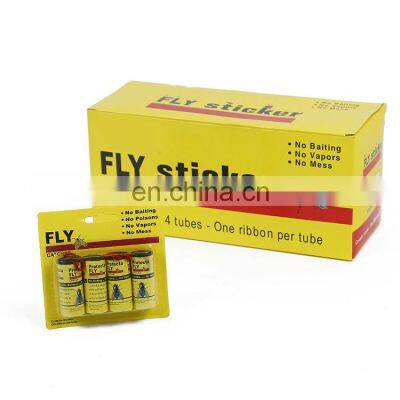 Sticky Fly Ribbons Roll Double Sided flies Paper Strips Insect Bug Home Glue Fly Trap Catcher Bug Mosquito Killer Household