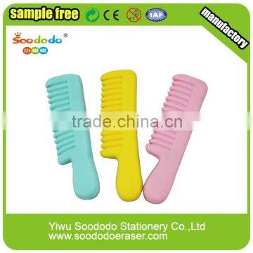 Funny Comb Shaped rubber erasers for children gifts toy