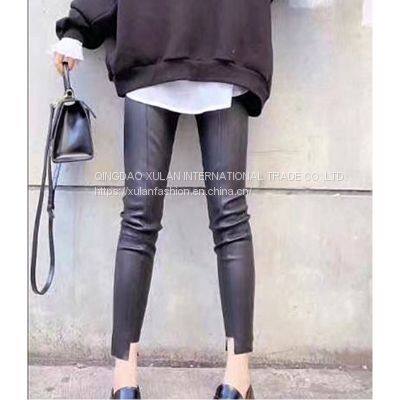 High Quality Ladies' Genuine Sheepskin Leather Leggings
