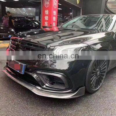 Runde B Style Carbon Fiber Material Front Rear LIp Spoiler Fender For Mercedes Benz W222 S63 S65AMG Bodykit photo-2