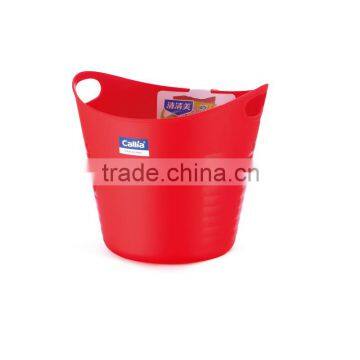 Bathroom Plastic Round Oval Storage Basket Hanging Basket With Handles