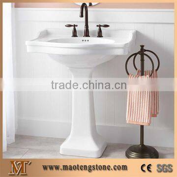 Hot Selling Bathroom Wash Basin Sink Ceramic Pedestal Basin