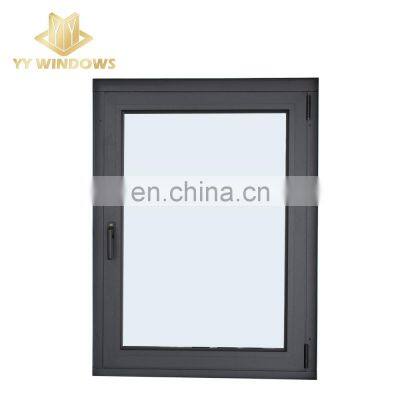 Factory Custom Design NFRC Top Rated Impact Resistant Tilt and Turn Window High-end House Aluminum Hurricane Tilt Turn Windows