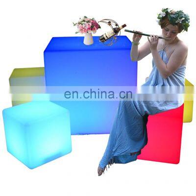 led cube rgb 40x40x40 /Fashion Bar club rechargeable LED furniture bar led cube light seating chair hookah lounge furniture