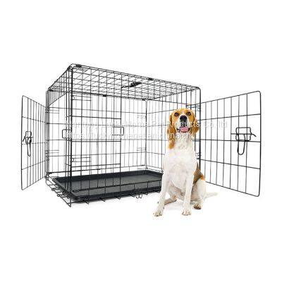 OEM Big Deluxe folding metal steel gold metal Dog Puppy carrier Cage Kennels outdoor cage