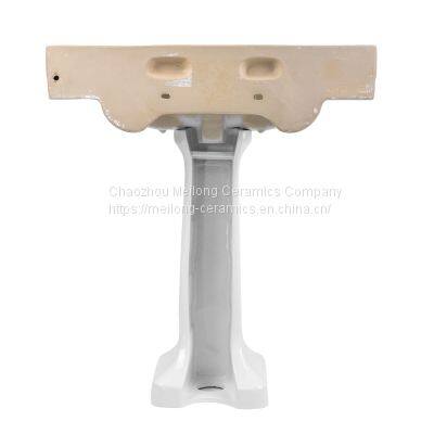 CUPC Bathroom 30 Inches 77cm Rectangle Ceramic Pedestal Sink With Backsplash photo-4