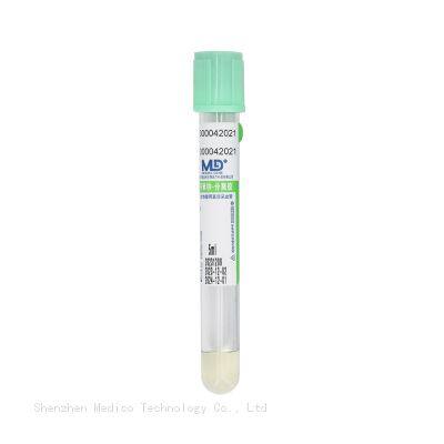 Gel & Sodium Heparin Tube Disposable Medical Blood Collection Tube with Light Green Cap