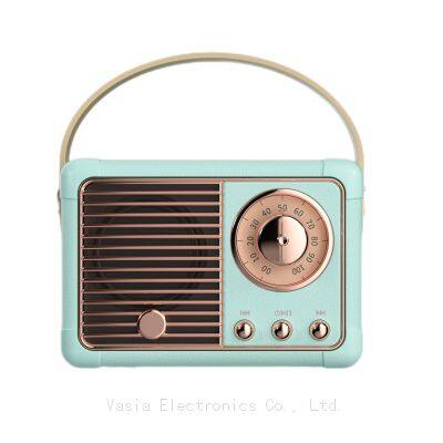 Elegant Classical Retro Portable Speaker: Wireless Stereo with FM Radio, Ideal for Outdoor Enthusiasts - Mini Size, Great Value