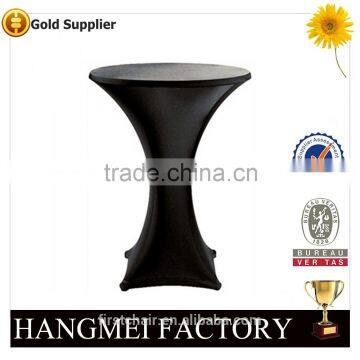 wholesale black spandex cocktail table cover /table cloth for round bottom of cocktail table