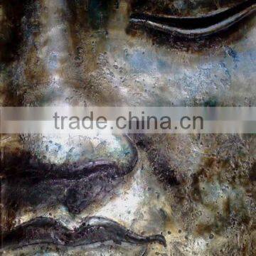 NEW gray buddha hand painted oil painting on canvas home decor