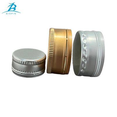 28mm Aluminium Screw Cap for Glass and Aluminum Bottle